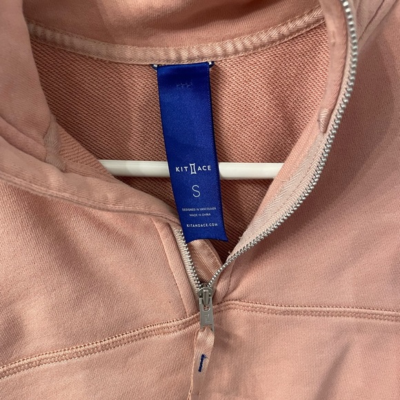 Kit and Ace Quarter Zip Cropped Sweater Pink Size Small - Picture 3 of 3